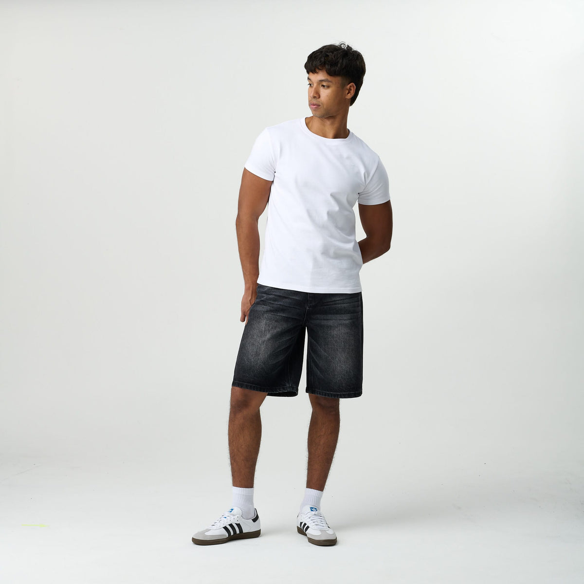 Stone Wash Jorts Bareline