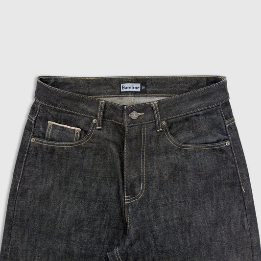 Raw Black Selvedge Denim | Bareline