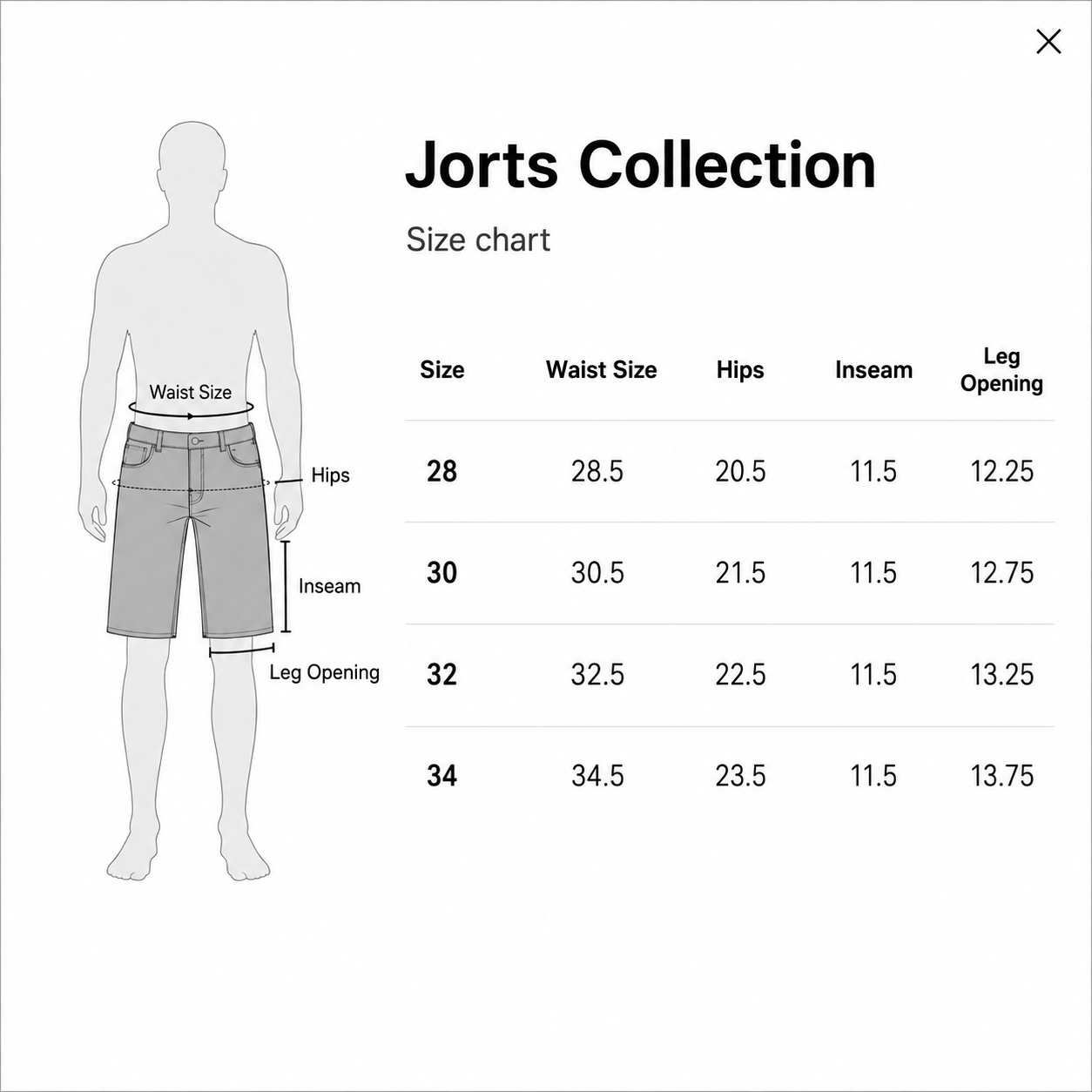 Light Blue Jorts Bareline