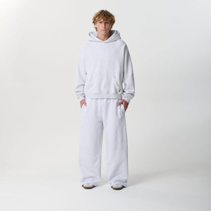 Cloud Grey Crop Hoodie Bareline