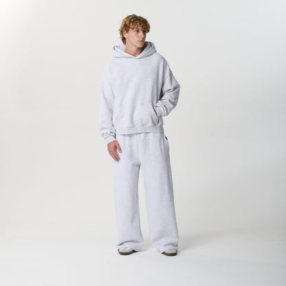 Cloud Grey Crop Hoodie Bareline