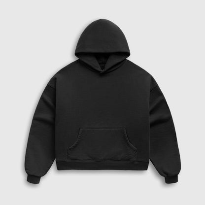 Jet Black Oversized Hoodie Bareline