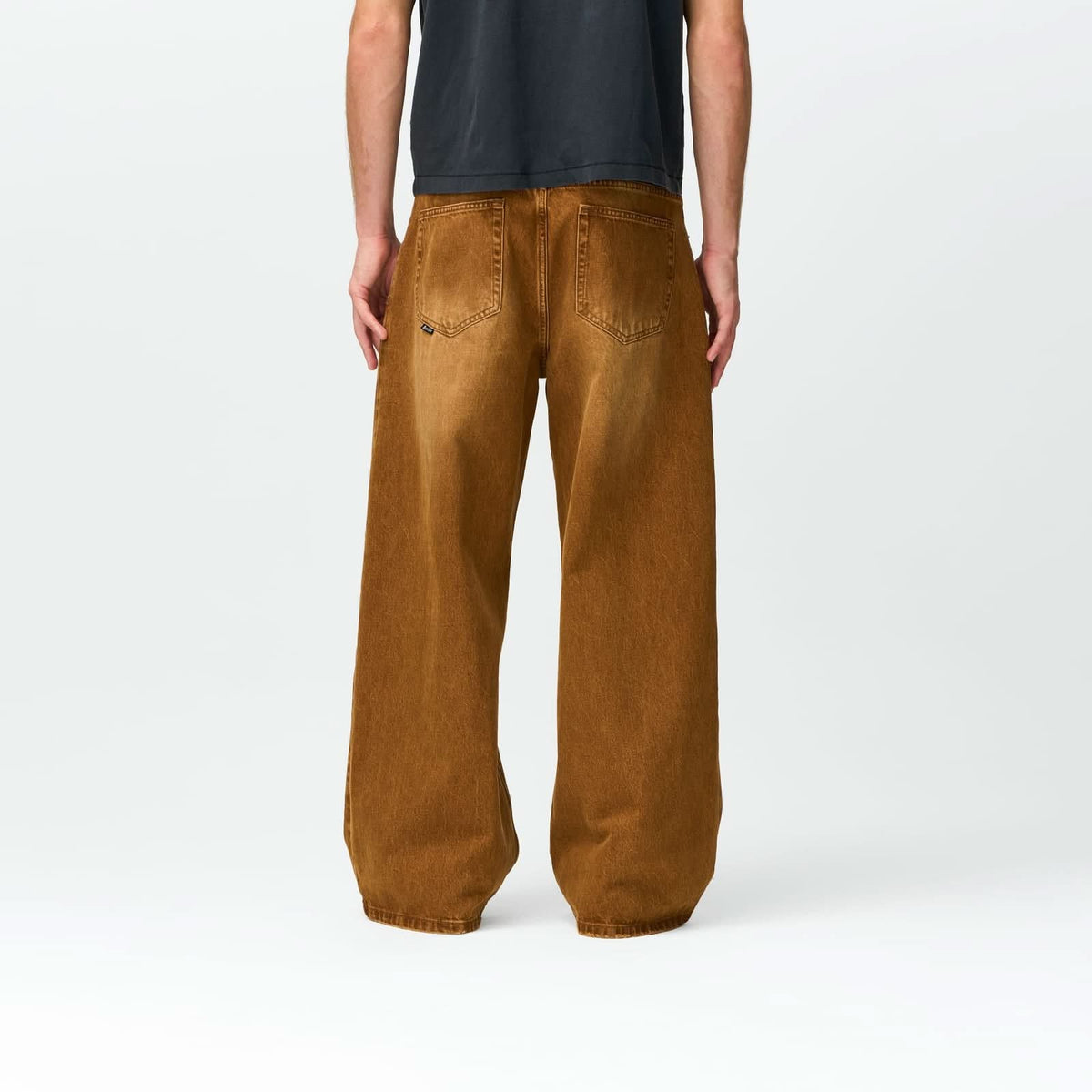 Brown Wash Denim Bareline