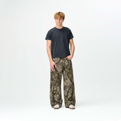 Woodland Camo Denim Bareline