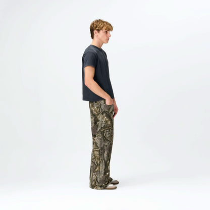 Woodland Camo Denim Bareline