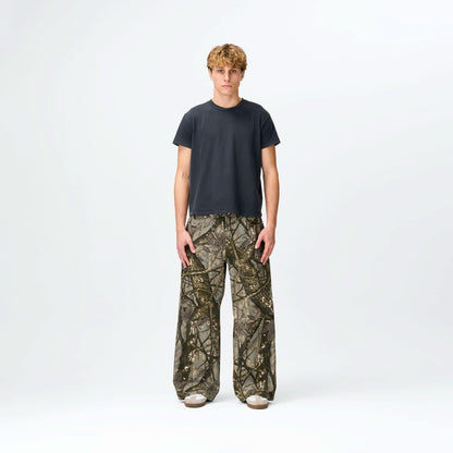 Woodland Camo Denim Bareline