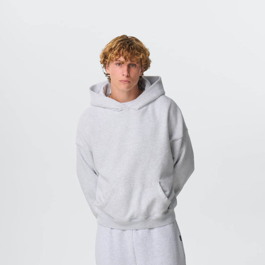 Cloud Grey Crop Hoodie Bareline