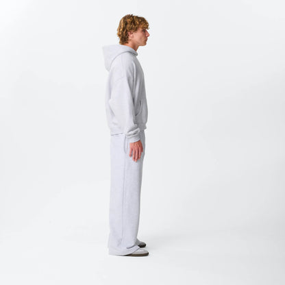 Cloud Grey Crop Hoodie Bareline
