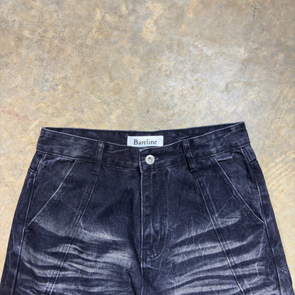 Distressed Stone Wash Denim