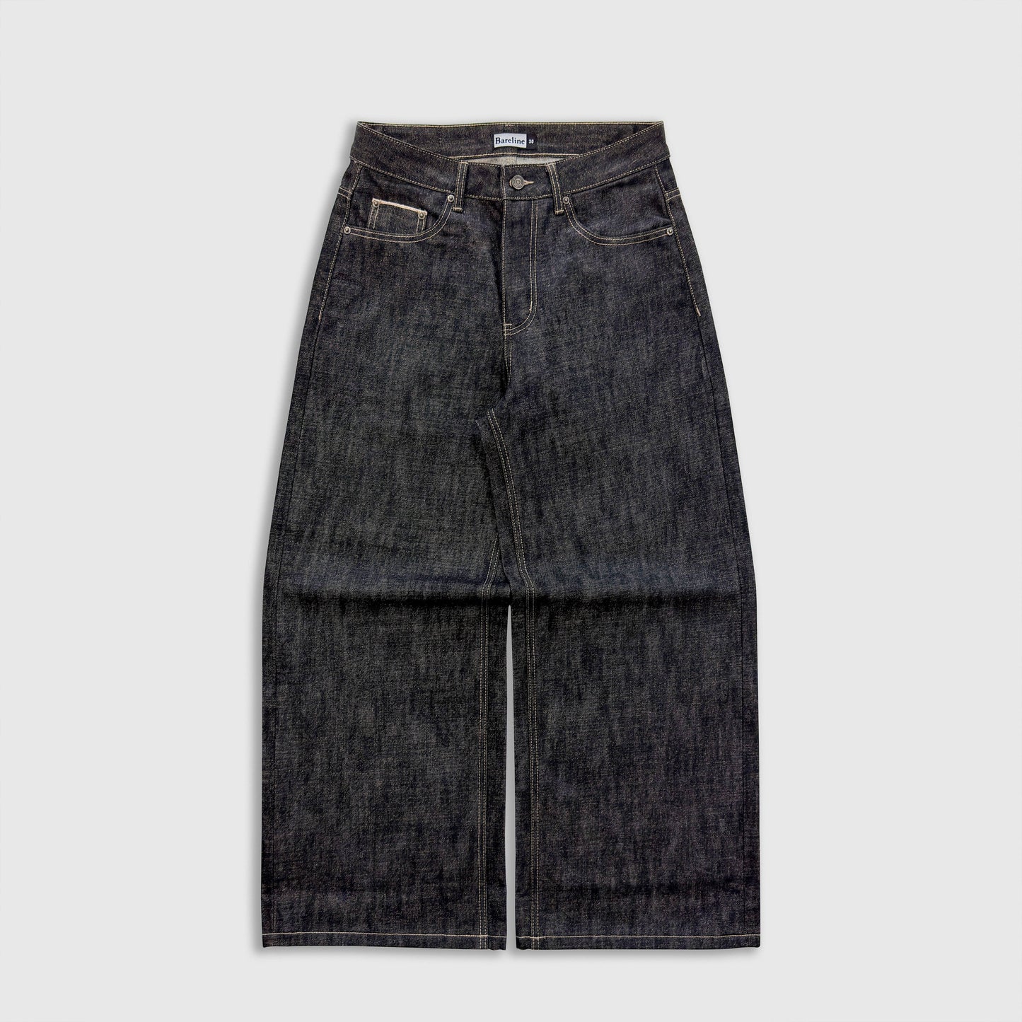 Raw Black Selvedge Denim | Bareline
