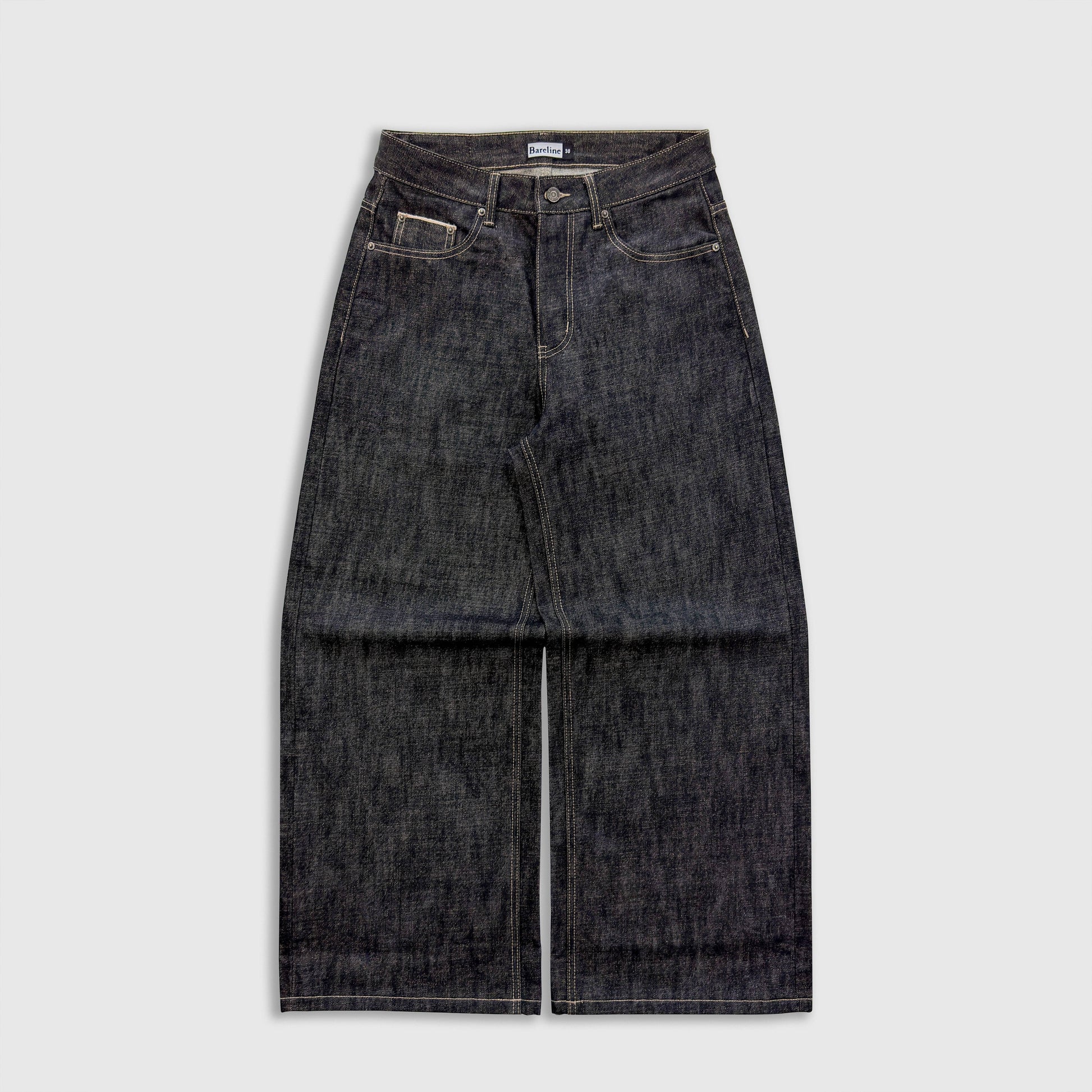 Raw Black Selvedge Denim | Bareline