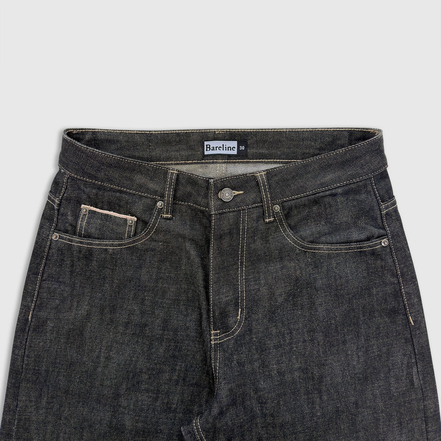 Raw Black Selvedge Denim | Bareline