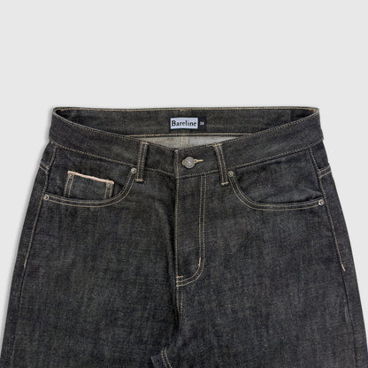 Raw Black Selvedge Denim | Bareline
