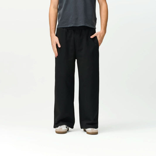 Jet Black Baggy Sweatpants Bareline