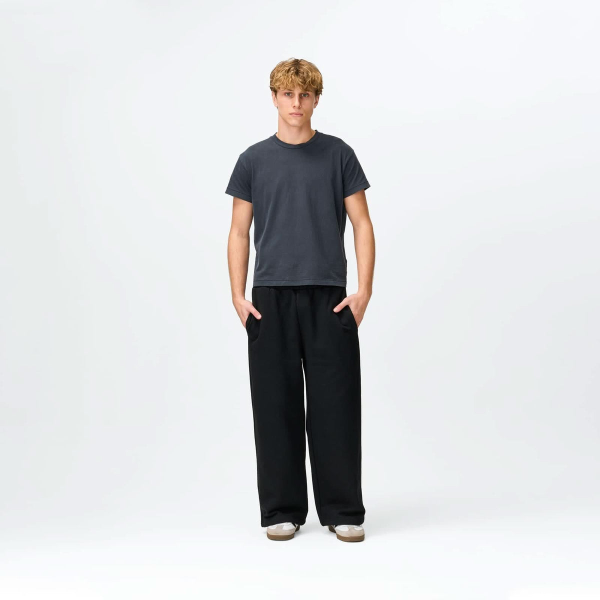Jet Black Baggy Sweatpants Bareline