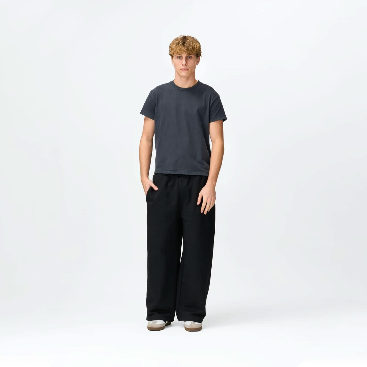 Jet Black Baggy Sweatpants Bareline