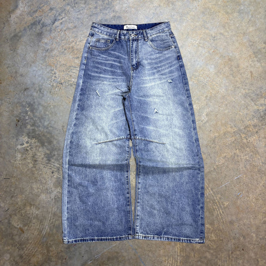 Distressed Blue Denim