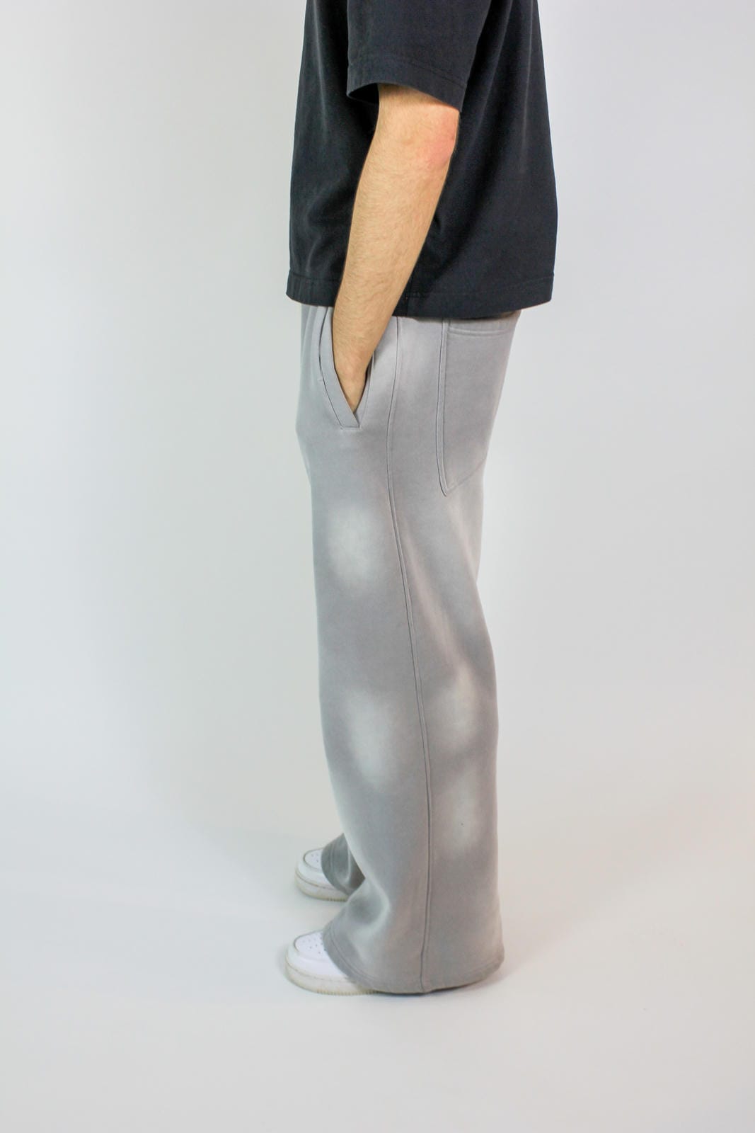 Grey Acid Washed Sweats