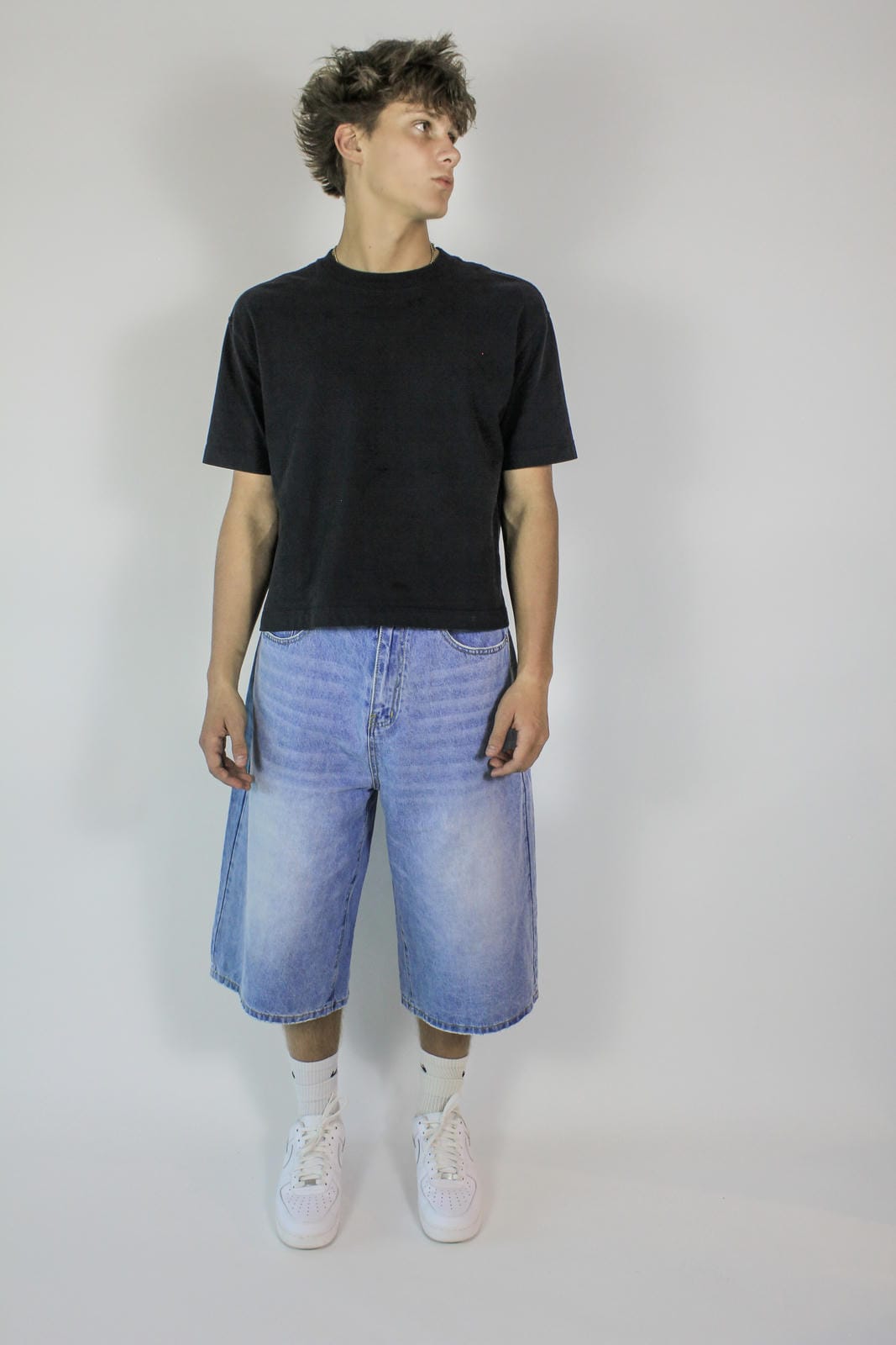 Light Blue Long Jorts